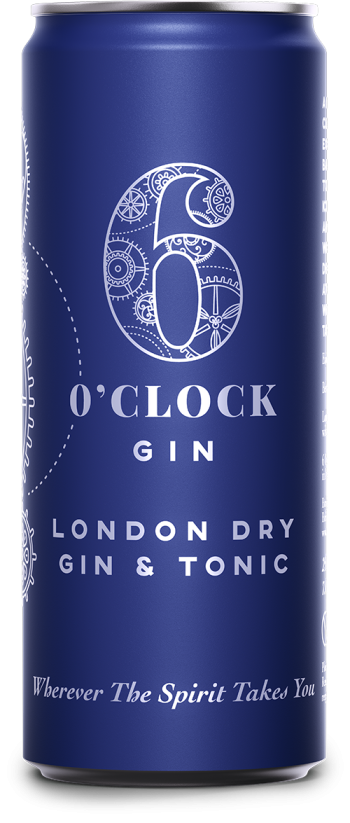 6 O'clock Gin London Dry Gin & Tonic RTD Can