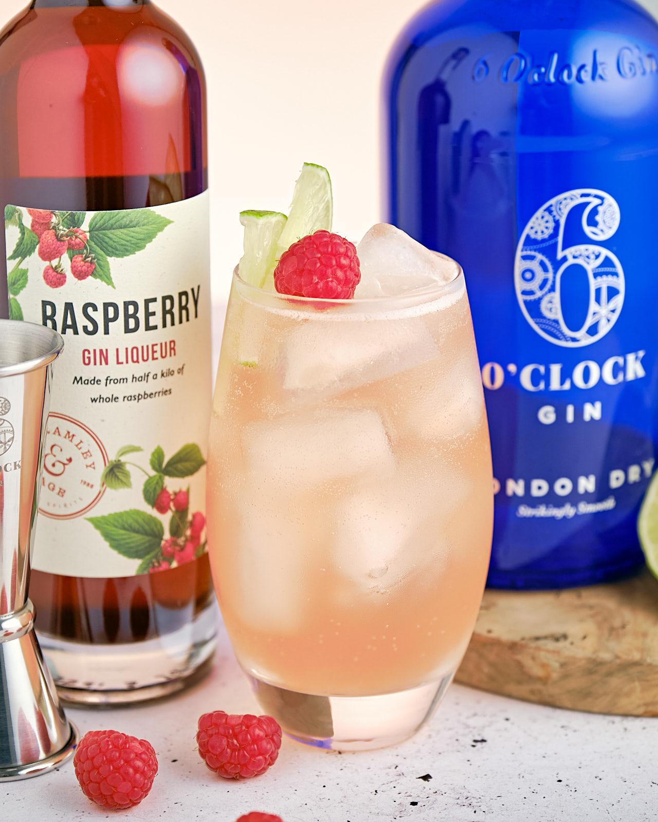 The Floradora gin cocktail - with Raspberry, Lime & Ginger Ales