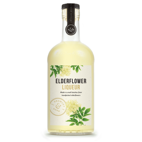 Bottle of elderflower liqueur