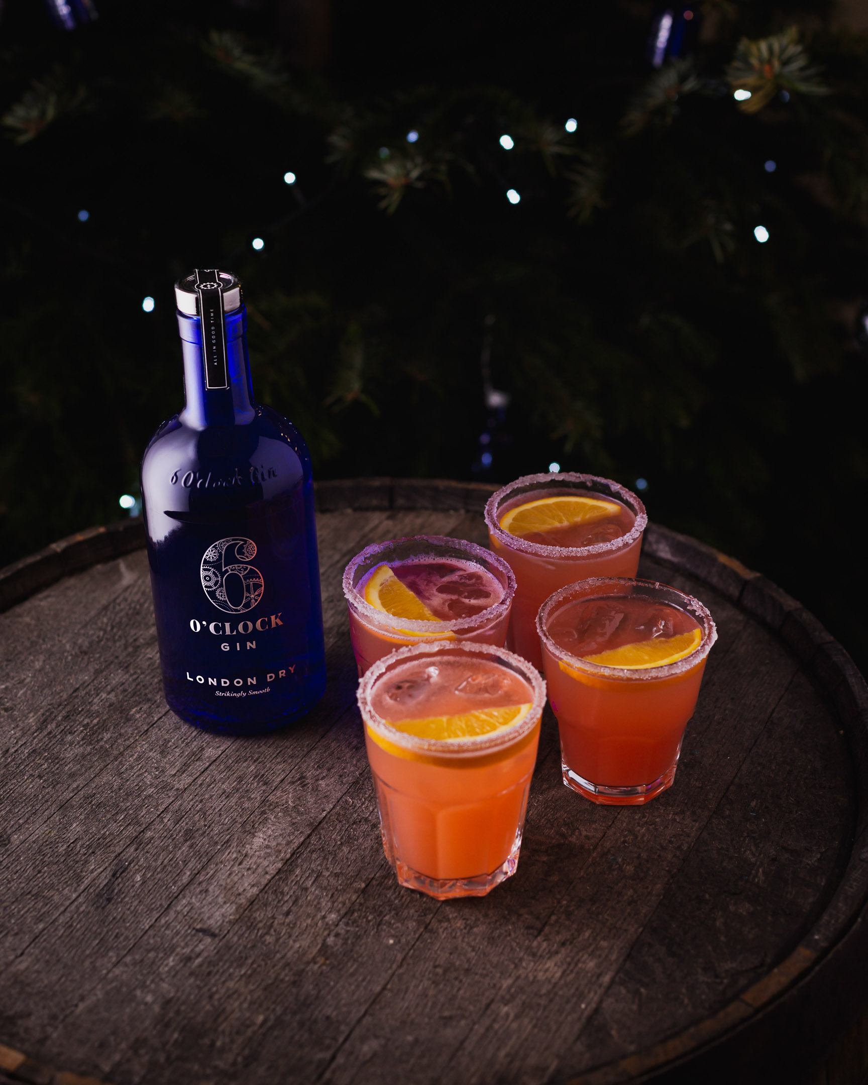 Cranberry & orange gin fizz by 6 oclock gin